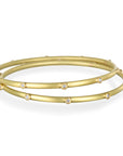 18 Karat Gold Diamond Granulation Bangle