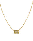 18 Karat Gold Diamond Spool Pendant
