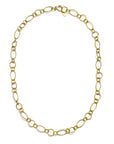 18 Karat Gold Handmade Mini Marquise Link Chain 18"