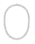 Platinum Round Planished Link Chain