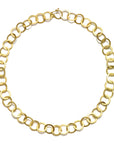 18 Karat Gold Round Planished Link Chain