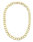 18 Karat Gold Oval Planished Link Chain