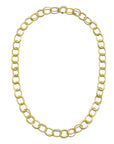 18 Karat Gold Oval Planished Link Chain