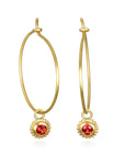 18 Karat Gold Orange Sapphire Granulation Drops