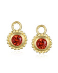 18 Karat Gold Orange Sapphire Granulation Drops