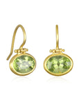 18 Karat Gold Pink Tourmaline Hinge Earrings