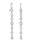 Platinum Diamond Line Earrings