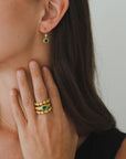 18 Karat Gold Brazilian Emerald and Diamond Hinge Earrings