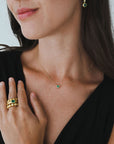 18 Karat Gold Colombian Emerald Bezel Necklace