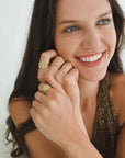 18 Karat Gold Champagne Diamond Eternity Ring