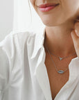 Platinum Trillion Diamond Station Necklace