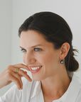 18 Karat Gold Black Tahitian Baroque Pearl Drop Earrings