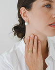 18 Karat Gold White South Sea Baroque Pearl Earrings