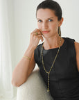 18 Karat Gold Milky Diamond Bead Necklace