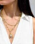 18 Karat Gold Mini Marquise Link Chain