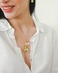 18 Karat Gold Rock Crystal Quartz Orb Pendant