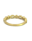 18 Karat Gold Marquise/Round Diamond Half Eternity Band