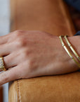 18 Karat Gold Diamond Gypsy Bangle