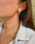 18 Karat Gold Mini Marquise Link Chain