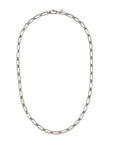 Platinum Planished Paperclip Chain