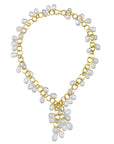 18 Karat Gold Graduated Moonstone Fringe 36" Necklace
