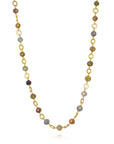 18 Karat Gold Milky Diamond Bead Necklace