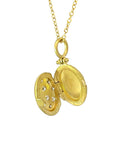 18 Karat Gold and Diamond Small Oval Locket