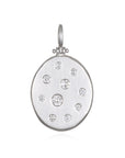 Platinum Diamond Dog Tag Pendant - Large