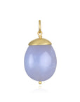 18 Karat Gold Chalcedony Nugget Pendant