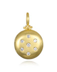 18 Karat Gold and Diamond Small Round Locket