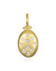 18 Karat Gold and Diamond Small Oval Locket
