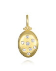 18 Karat Gold and Diamond Small Oval Locket