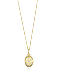 18 Karat Gold and Diamond Small Oval Locket