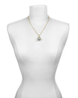 18 Karat Gold Pistachio Baroque Pearl Pendant with Diamond Granulation Bail