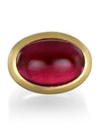 22 Karat Gold Rubellite Tourmaline Cabochon Ring