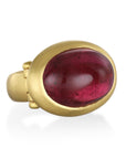 22 Karat Gold Rubellite Tourmaline Cabochon Ring