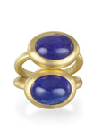 18 Karat Gold Tanzanite Cabachon Ring - 8.21 Cts