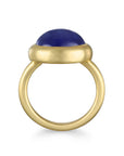 18 Karat Gold Tanzanite Cabachon Ring - 10.97 Cts
