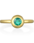 18 Karat Gold Brazilian Emerald Dome Ring