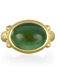 18 Karat Gold Green Tourmaline Cabochon Hinge Ring