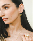 Rose Cut Umba Sapphire Slice Earrings
