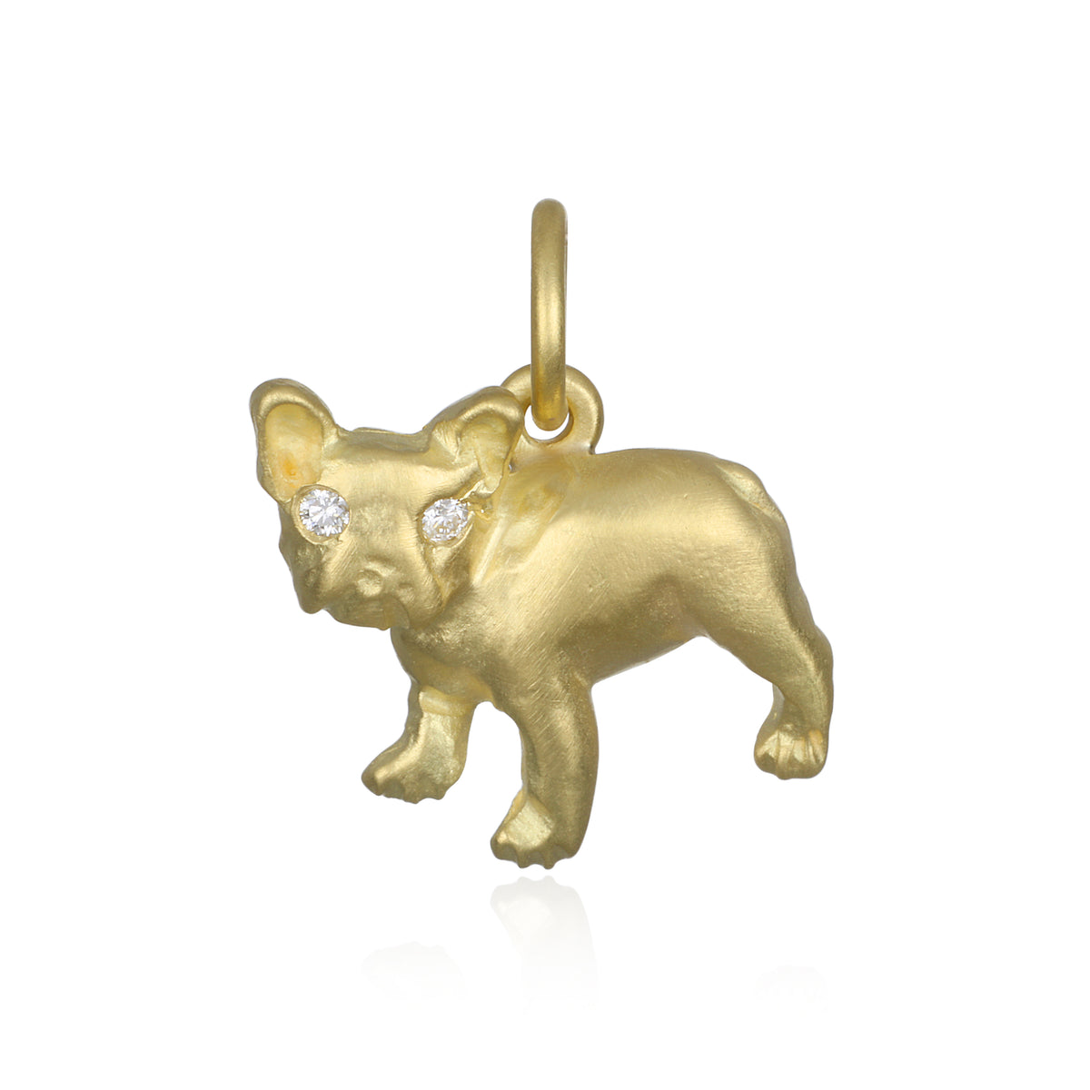 NEWEI Collana Bulldog Francese Con Strass | Ciondolo In Smalto Colorato | Gioiello Donna Ipoallergenico Originale