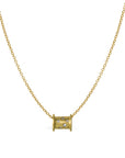 18 Karat Gold Diamond Spool Necklace
