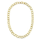 18 Karat Gold Oval Planished Link Chain-XL