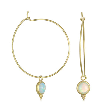18 Karat Gold Australian Crystal Opal Drops