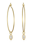 18 Karat Gold Marquise Diamond Drops - .61 tcw