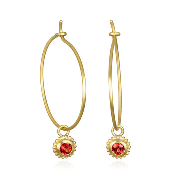 18 Karat Gold Orange Sapphire Granulation Drops