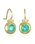 18 Karat Gold Colombian Emerald Hinge Earrings