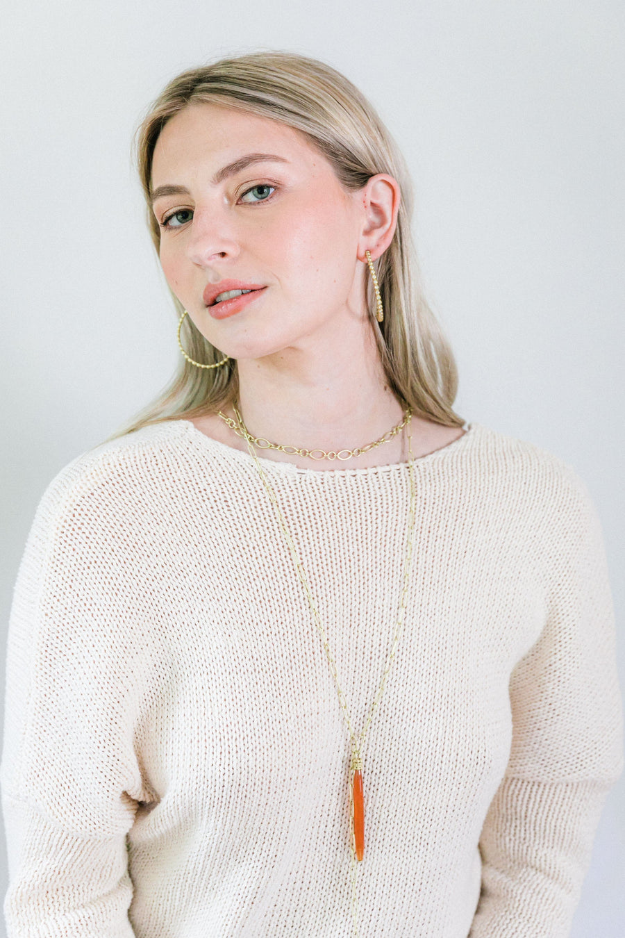 18 Karat Gold Mini Marquise Link Chain