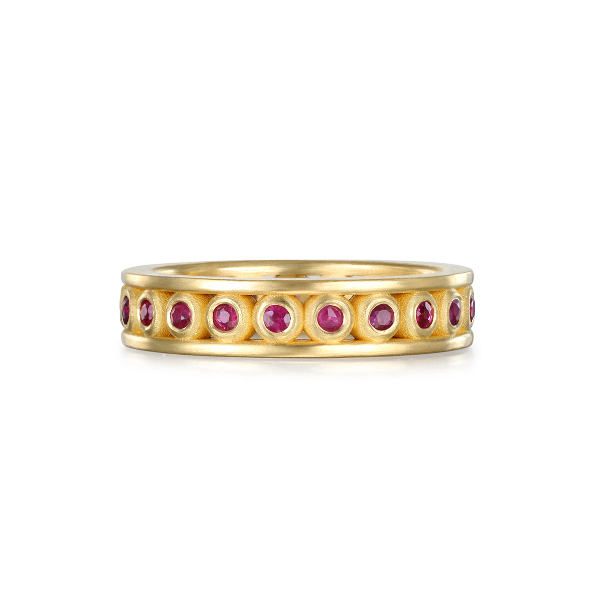 18 Karat Gold Ruby Channel Ring – Faye Kim Designs